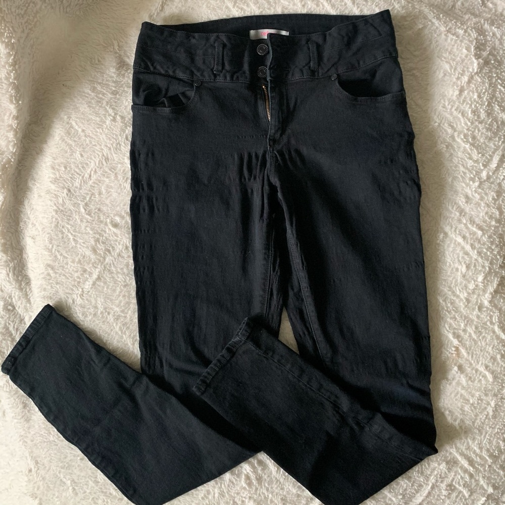 Black skinny jeans high waisted - 10